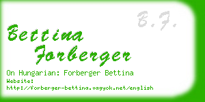 bettina forberger business card